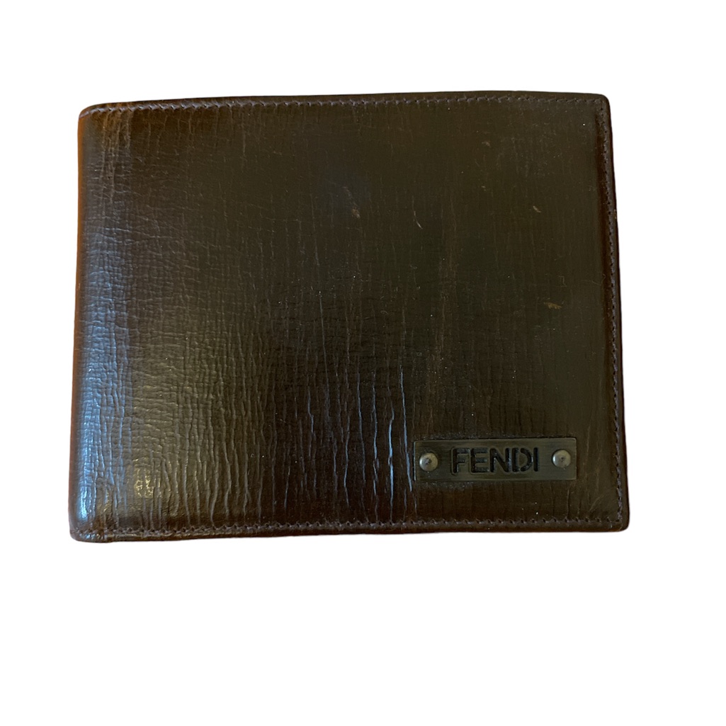 Fendi , Mens Vintage Walletdark Brown / Chocolate Color